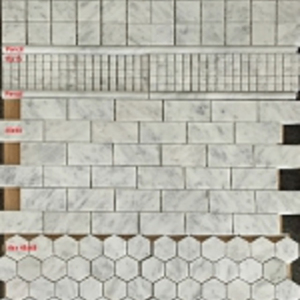 กระเบื้องโมเสคหิน Bianco Carrara ของผู้ผลิต VST กระเบื้องที่มีสีสันของเวียดนามสำหรับการใช้งานโรงแรมและพื้นที่การออกแบบใดๆ - Product Image 1