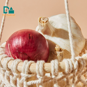 Cesta Colgante de Macramé Nórdica de 3 Niveles, Organizador de Almacenamiento de Frutas y Verduras para Cocina y Jardín, B2B - Product Image 5