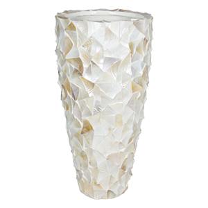 Vase en nacre Capiz moderne de haute qualité pour la décoration intérieure Vase cylindrique rond naturel sûr meubles de salle à manger en osier - Product Image 1