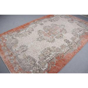 พรมตุรกีวินเทจ ขนาด 6x9.5 ฟุต สีแดง ลายต้นไม้ขนาดใหญ่ ทำจากขนสัตว์ - Product Image 4