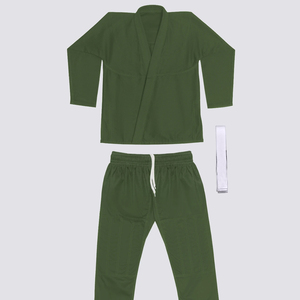 Ensemble d'uniformes de karaté en coton vert foncé pour hommes, femmes et enfants de la meilleure qualité à vendre par SPORTAR INT en vrac - Product Image 5