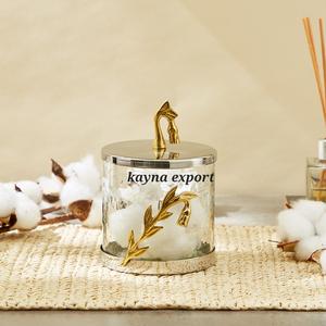 โถแก้วโลหะสแตนเลสเคลือบทองเงาฝากลมสำหรับบ้านโรงแรมห้องน้ำหรูหราดีไซน์ล่าสุด - Product Image 3