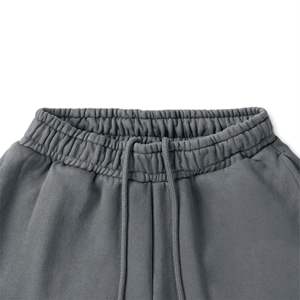 Mallas rectas de forro polar de algodón de 350gsm, pantalones de chándal Vintage Y2K de algodón grueso Con parte inferior de pierna ancha para hombre - Product Image 3