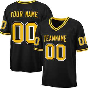 Vente en gros de maillot de football américain de qualité supérieure tissu respirant à séchage rapide logo personnalisé sublimation de chiffres short grande taille - Product Image 1