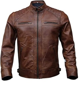 Veste en cuir de vache résistante à l'eau de haute qualité pour hommes couleur sur mesure 100% veste en cuir pour hommes - Product Image 3