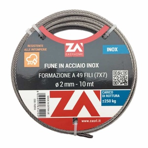 Cavetto de Acero Inoxidable 49f Diam.6 Mt 10 - Product Image 1