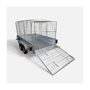 Remolque de Jaula fuerte ligero Lados de malla con protección UV Puertas plegables Cuerpo de acero galvanizado Engranaje de larga durabilidad Alto - Product Image 6