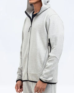 Survêtement deux pièces pour hommes survêtement personnalisé 100% polyester Jogging Fitness ensemble survêtement en nylon unisexe pour hommes - Product Image 3