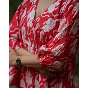 เสื้อทอยเกอร์เบลซสำหรับผู้หญิง ทรงหลวม ลายดอกไม้ ลายทาง พิมพ์ลายสัตว์ ผ้าป๊อปลินถัก ฟรีไซส์ XL สวมใส่ได้ทั้งลำลองและเป็นทางการ สำหรับงานปาร์ตี้ ฤดูใบไม้ผลิและฤดูร้อน - Product Image 2