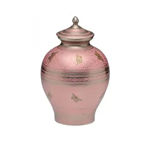Urnas de Cremación de Diseño Único para Cenizas Humanas Adultas, Urnas Funerarias Indias Hechas a Mano, Urnas Metálicas con Acabado en Cobre a los Mejores Precios - Product Image 1