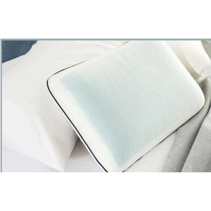 หมอนออร์โธปิดิกส์วิสโกเจลเย็นสบาย ป้องกันเหงื่อ เมมโมรี่โฟม รองรับต้นคอ ขนาด 55x35x12 ซม. ลายเรขาคณิต - Product Image 2