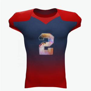 Nouvelle arrivée Maillot de football américain 100% polyester Prix raisonnable Manches courtes Longueur OEM Service personnalisé avec le meilleur prix bas - Product Image 1