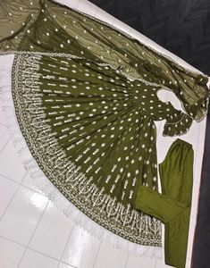 Robe longue brodée pour femme, vêtement de fête indien, tenue de mariage, à la mode, 2022 - Product Image 4