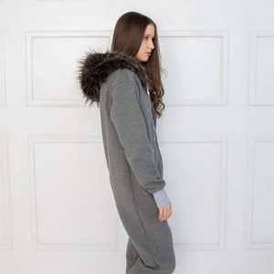 Onesie polaire luxueuse et confortable pour femme-Parfait pour se prélasser et porter la nuit-Tissu de haute qualité - Product Image 4