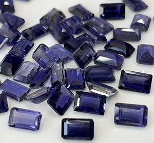 Iolite หินอัญมณีทรงแปดเหลี่ยม6x8มม. ตัดเหลี่ยมเพชรพลอยหลวมคุณภาพสูง - Product Image 6