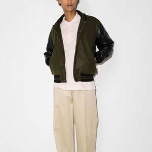 2026 Men's Fashion Slim Fit Bomber Baseball Varsity <b>Jacket</b> Custom Made <b>Canvas</b> <b>Jacket</b> with Stand CollegeBaseballjacket for men - Product Image 4