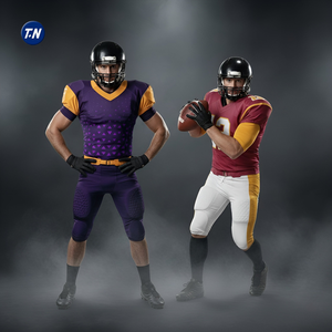 Maillot de football américain sur mesure de qualité professionnelle, respirant, en maille, grande taille, avec logo d'équipe personnalisé imprimé, prix d'usine - Product Image 1