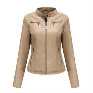 Otoño Invierno mujer nueva moda Casual una pieza chaqueta abrigo versátil cuero suelto piel algodón relleno tejido procesamiento - Product Image 6