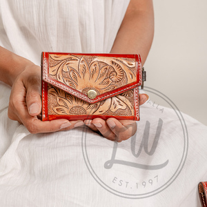 High Quality Women's Genuine Leather Purse Wallet Fashionable <b>Long</b> Design Clutch <b>Bag</b> with Open Closure and Decorative Feathers - Product Image 2
