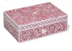 Qualité Artisanat Os Incrustation Floral pour Champagne Boîte À Bijoux Rectangulaire Sculpté Stockage Décor À La Maison Articles Doués Et Promotionnels - Product Image 2