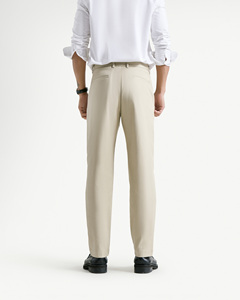 Pantalon formel slim fit kaki pour homme, taille mi-haute, style décontracté, lavage routine, Vietnam, spandex/coton, lavage à l'eau de Javel, anti-boulochage, automne - Product Image 4