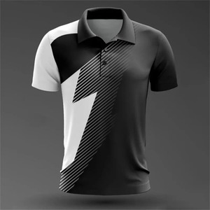 Polo informal de poliéster con cremallera, jersey de manga corta, camiseta de golf de punto con estampado, talla XL - Product Image 6