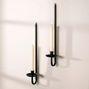 Trending Metal Wall Sconce Stick Black Vintage Wedding Party Wall Accents Wall Art Bulk Lámparas de espejos hechas a mano - Product Image 2