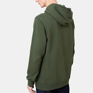 Haute qualité 350 GSM coton épais blanc pull uni lourd surdimensionné à capuche avec ficelle Logo personnalisé sweats à capuche pour hommes - Product Image 3