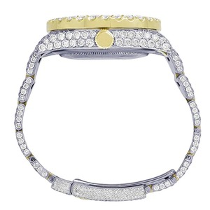 นาฬิกาเพชรโมอิสสีทองแบบอินเดียผลิตโดยผู้ผลิตนาฬิกาเครื่องประดับหรูหราพร้อมใบรับรองจากห้องปฏิบัติการ - Product Image 3