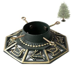 Support de sapin de Noël en laiton, nouveau design, durable, moderne, pour la décoration, support de sapin en laiton pur, best-seller d'Amazon - Product Image 2