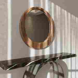 Haute demande avec un prix raisonnable Artisanat Dressing Miroir Décor de chambre Cadre en bois rond Conception personnalisée avec qualité d'exportation - Product Image 5