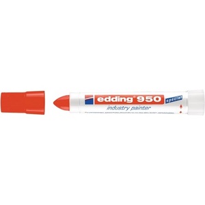 Paquete de 10 Marcadores Industriales EDDING 950 Rojos con Punta Redonda de 10 mm, Rotuladores Industriales para Marcar Líneas - Product Image 1