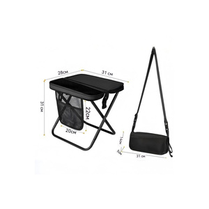 Silla/taburete de camping de 2 piezas con reposabrazos, fácil de transportar, plegable, diseño que ahorra espacio para guardar en la bolsa - Product Image 4