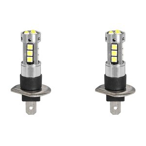 2 pezzi H1 P14.5S lampada a Led 12V 24V 15 SMD 3030 400lm 8W freddo bianco 6500K per 45mm fendinebbia-auto e moto/luci e - Product Image 1
