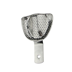 Plateaux d'empreintes dentaires en acier inoxydable allemand Porte-dents supérieures et inférieures Seaux d'empreintes dentaires Plateaux d'empreintes pour la fabrication de dents - Product Image 4