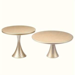 Luxury Sleek Gold Metal Cake Stand Elegant Stylish Round Dessert Display Stand for Wedding Party Hotel <b>Buffet</b> Bakery Counter - Product Image 3
