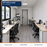 Maison de vacances Apple Cabin de 20 pieds, adaptée aux animaux de compagnie, maison modulaire préfabriquée spacieuse pour camping familial et espace de jeux pour animaux