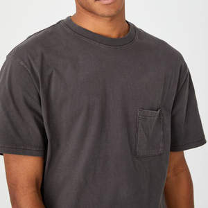 Camiseta personalizada de algodón 100% para hombre, Camiseta holgada de manga corta de gran tamaño con hombros caídos, camiseta de Hip Hop para hombre - Product Image 3