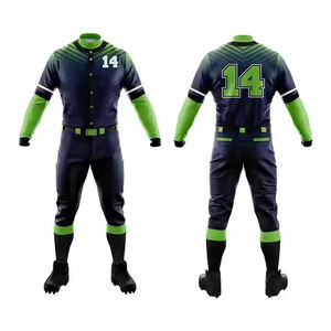 Uniforme de Béisbol Personalizado para Equipos Profesionales, Venta al Por Mayor OEM, Ropa Deportiva Transpirable de Alta Calidad, 100% Poliéster con Bolsillos - Product Image 1