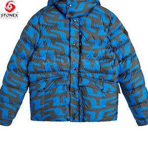 Custom Men's <b>Canvas</b> High Street Puffer <b>Jacket</b> Winter Warm Slim Fit Casual Shiny Hooded Outdoor - Product Image 3