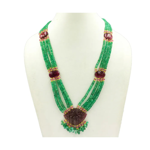 Dernière mode Collier de perles de saphir jaune et de tourmaline à la remise en vrac - Product Image 1