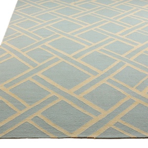 พรมขนสัตว์และผ้าไหมทำด้วยมือทันสมัยพร้อมดีไซน์แบบทิเบตนามธรรมสำหรับห้องนั่งเล่นหรือพรมโรงแรม - Product Image 2