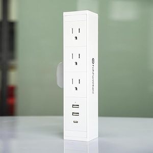Accessorio da Scrivania 5-in-1 per Ricarica Rapida con Cavo da 1,8m e Presa Multipla Scorrevole (3 Prese AC e 1 Porta USB-A) - Product Image 3