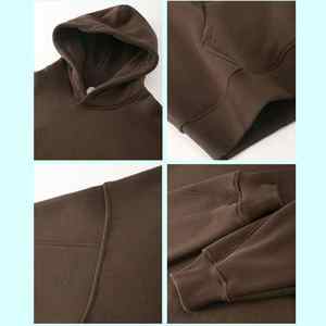 Sweat-shirt à capuche d'hiver avec logo personnalisé pour hommes, respirant, séchage rapide, coton/polyester, polaire, Streetwear, décontracté et chaud - Product Image 3