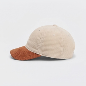 Gorra de Béisbol Vintage de Pana Unisex Ajustable de 6 Paneles Beige Marrón con Logotipo Bordado al por Mayor Personalizada de Alta Calidad OEM ODM - Product Image 2