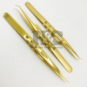 Pinzas de pestañas nuevas para pinzas de extensión de pestañas Mango liso Logo Pinzas de visón de acero inoxidable sostenibles Embalaje punta afilada - Product Image 4