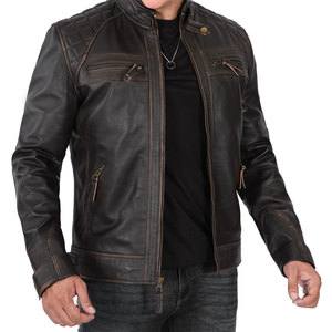Veste en cuir pour homme, prix de gros, cuir véritable, taille plus, prix raisonnable, veste en cuir pour homme personnalisée - Product Image 2
