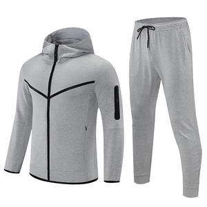 Ensemble de survêtements d'hiver 100% coton de haute qualité pour hommes sweat-shirt et joggeurs pour une utilisation en salle de sport personnalisé OEM & ODM disponible - Product Image 4