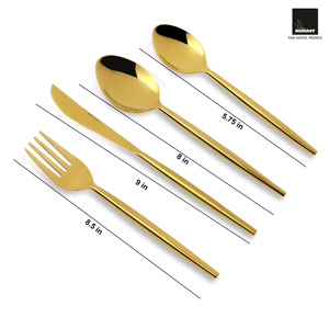 ช้อนสแตนเลสเคลือบทองแบบมินิมอลช้อนชาที่จับรูปไข่เครื่องล้างจานเสร็จมันวาวเครื่องใช้บนโต๊ะอาหารปลอดภัย - Product Image 5