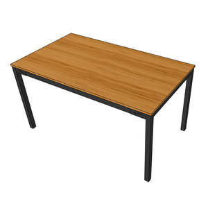 BFBA001-Assembly Required 80x140cm Bamboo Wood Dining Table with <b>U</b>-Shaped Legs for Home Bar or Office <b>Living</b> Room Furniture - Product Image 1